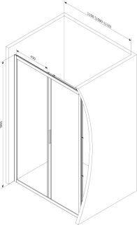 Душевая дверь в нишу AM.PM Gem Solo W90G-110-1-195MT 110 см