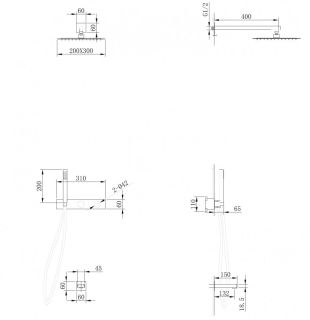 Душевая система ABBER Rund AF8717B чёрный матовый