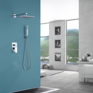 Душевая система ABBER Weiss Insel белый/хром AF8018W