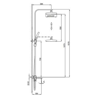 Душевая стойка Frap F2490 Хром