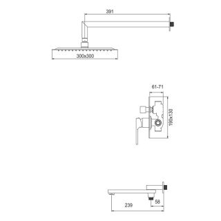 Душевой комплект Gappo G7117-10 хром