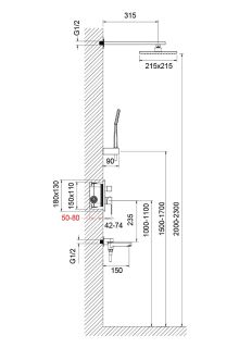 Душевая система встроенная Timo Selene (SX-3069/03SM) черный