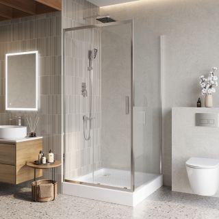 Душевой уголок BelBagno LUCE-A-1-100/100-C-Cr хром