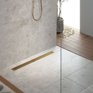 Душевой лоток Timo Drain System DS230109/17 90см с вставкой lines золото матовое