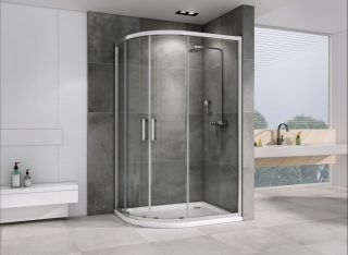 Душевой уголок ABBER Schwarzer Diamant AG01118 110x80см хром