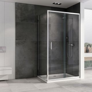 Душевой уголок ABBER Schwarzer Diamant AG301505-S605 150x60см хром