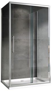 Душевой уголок ABBER Schwarzer Diamant AG30160H-S75-S75 160x75см хром