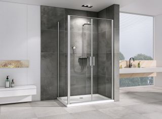 Душевой уголок ABBER Sonnenstrand 100x80см хром AG04100C-S80