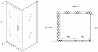 Душевой уголок ABBER Sonnenstrand 100x100см хром AG07100-S100