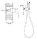 Гигиенический душ со смесителем Rose R1605F белый/хром