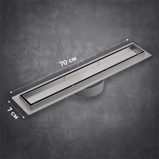 Душевой лоток РМС ТЛ-02-70х7 70см нержавеющая сталь