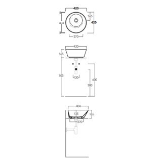 Раковина SIMAS Wave WA01 bi*0 белая 42 см