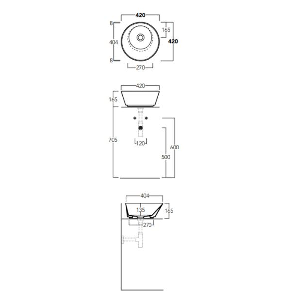 Раковина SIMAS Wave WA03 bi*0 белая 42 см