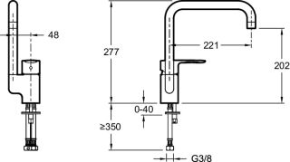 Смеситель для кухни Jacob Delafon JULY E5243-CP высокий излив
