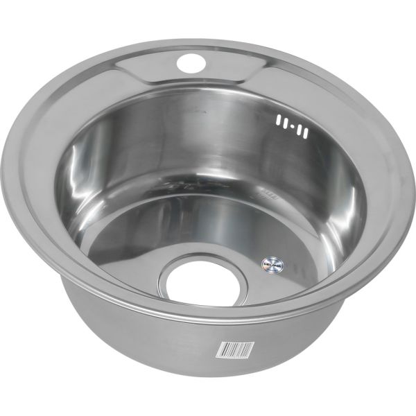 Мойка 490 Melana 0,8/180 хром с сифоном (002 t *12)