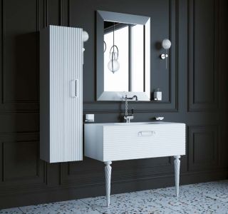 Пенал Armadi Art Vallessi Avangarde Linea 120см белый/хром 845-WCR