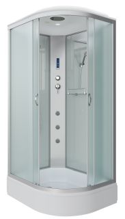 Душевая кабина Niagara NG-33184-14LF с гидромассажем 110x80см серебро/матовое