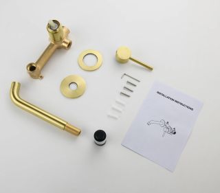 Смеситель встраиваемый для раковины Timo Saona 2372/17SM золото матовое