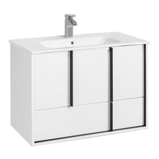 Тумба под раковину Акватон Ривьера 80см белый матовый 1A239001RVX20