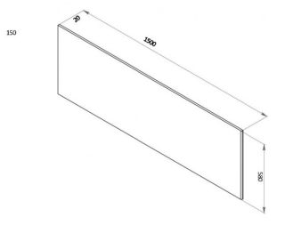 Экран фронтальный Berges 150см белый 051001