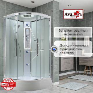 Душевая кабина EM3011LEDT прозрачная