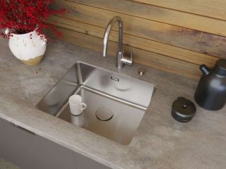 Смеситель для кухни Omoikiri Shinagawa-S-BN сталь