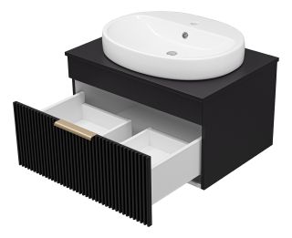 Подвесная тумба под раковину Brevita Enfida ENF-06070-0241Я 70см чёрный