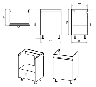 Напольная тумба под раковину Misty Енисей 60см белый