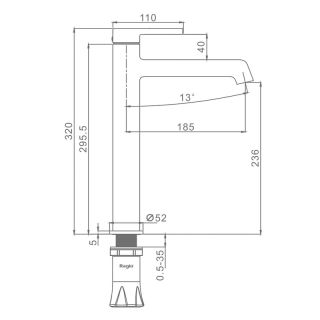 Смеситель для раковины Raglo R20.15.33 медь