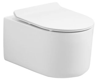 Подвесной унитаз Art&Max Rimini безободковый белый AM204CHR