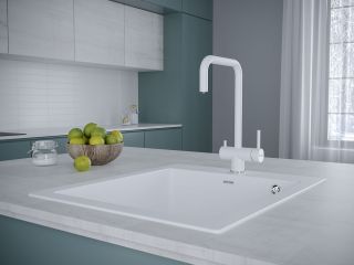 Смеситель для кухни Paulmark Wetter We213030-431 белый матовый