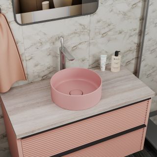 Раковина накладная DQ Matrix DT1391504 35см розовый матовый