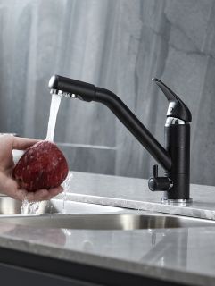 Смеситель для кухни Paulmark Hessen He213017-418 чёрный металлик