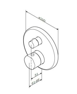 Смеситель Am.pm Gem F9075600 для душа с термостатом