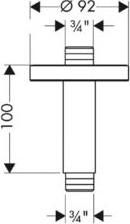 Держатель верхнего душа Hansgrohe  27418000 L.600 хром