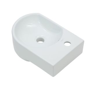 Подвесная раковина Melana 7954L-805 42см левая белый