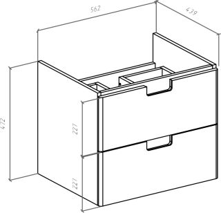 Тумба под раковину Bellezza Пегас 60см бежевый 00000007765