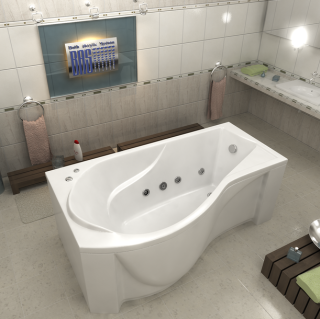 Акриловая ванна Bas Капри 170x80 см левая без гидромассажа