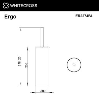 Ёршик напольный WHITECROSS Ergo ER2274NIB брашированный никель