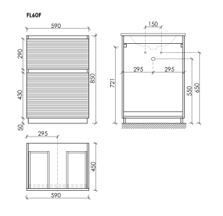 Тумба напольная под раковину Sancos Folk Floor FL60FCP 60 см капучино