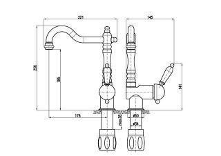 Смеситель для кухни Rav Slezak Labe L508.5/8Z золото