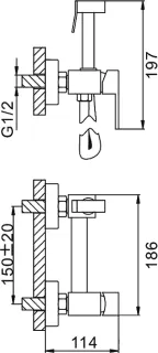 Гигиенический душ Frap F7504-4 хром