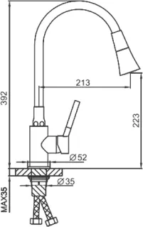 Смеситель для кухни Frap F4044-8 белый