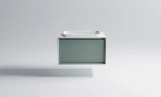 Тумба с раковиной Astra-Form Фрейм 4631177713804 80 см зелёный матовый