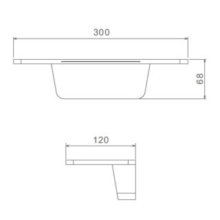 Встраиваемый излив с полкой Raglo R473.62.09 графит