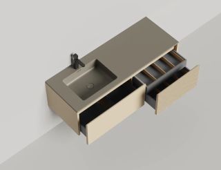 Подвесная тумба Salini Domino 27D114ON 140см эмаль Onda Plus