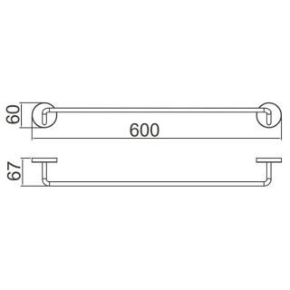 Полотенцедержатель Gappo G30701-9 60 см оружейная сталь