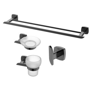 Комплект аксессуаров для ванной комнаты Black and White 7810GM Темно-серый