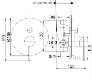 Душевая система Grocenberg GB5001 Бронза