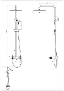 Душевая стойка Boheme Stick Linea 128-NB.3 никель брашированный